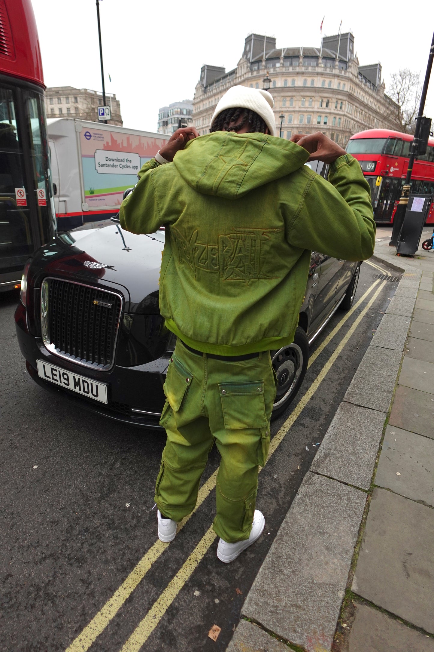 KEY LIME DENIM CARGO