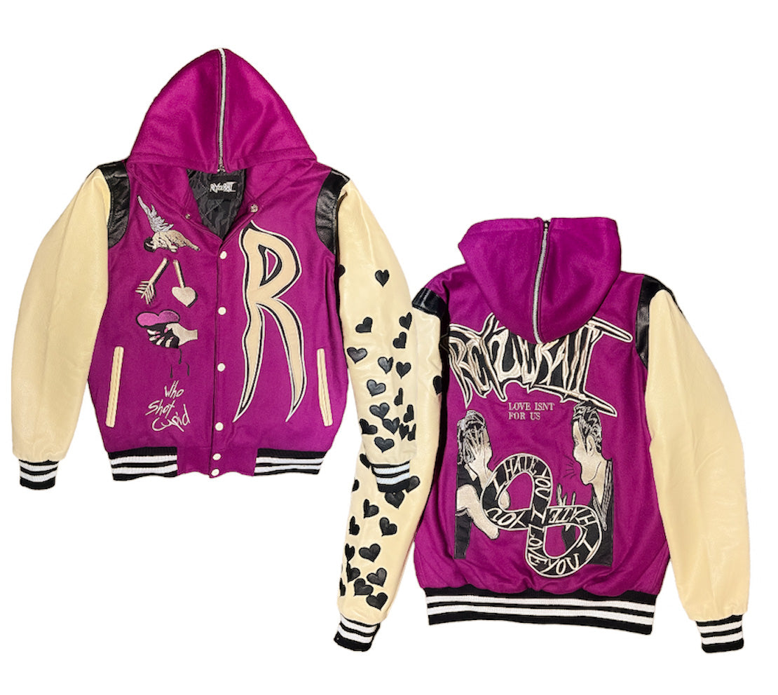 "LOVE ISN'T FOR US" VARSITY JACKET