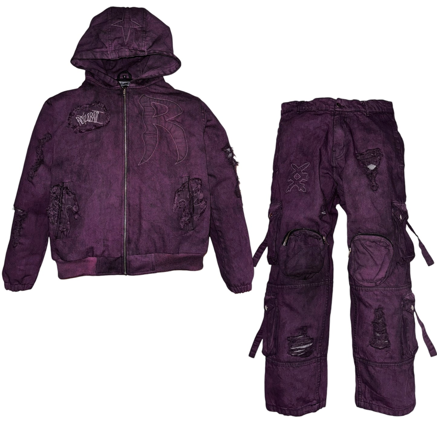 DENIM SET(PURPLE)