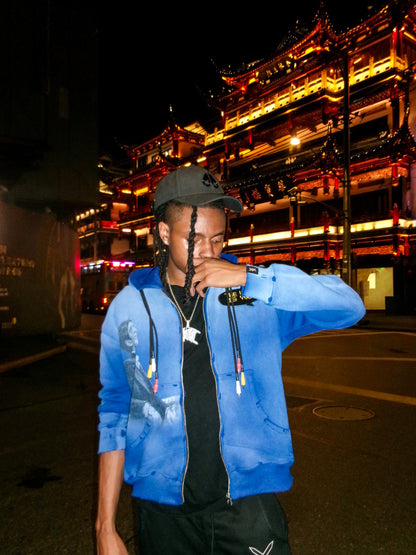“WORLD IS YOURS” RCA CABLE ZIPUP HOODIE
