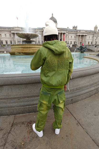 KEY LIME DENIM CARGO