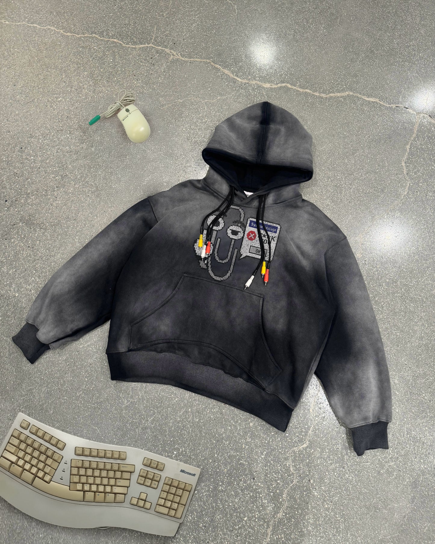 ‘internet archive’ RCA cable hoodie