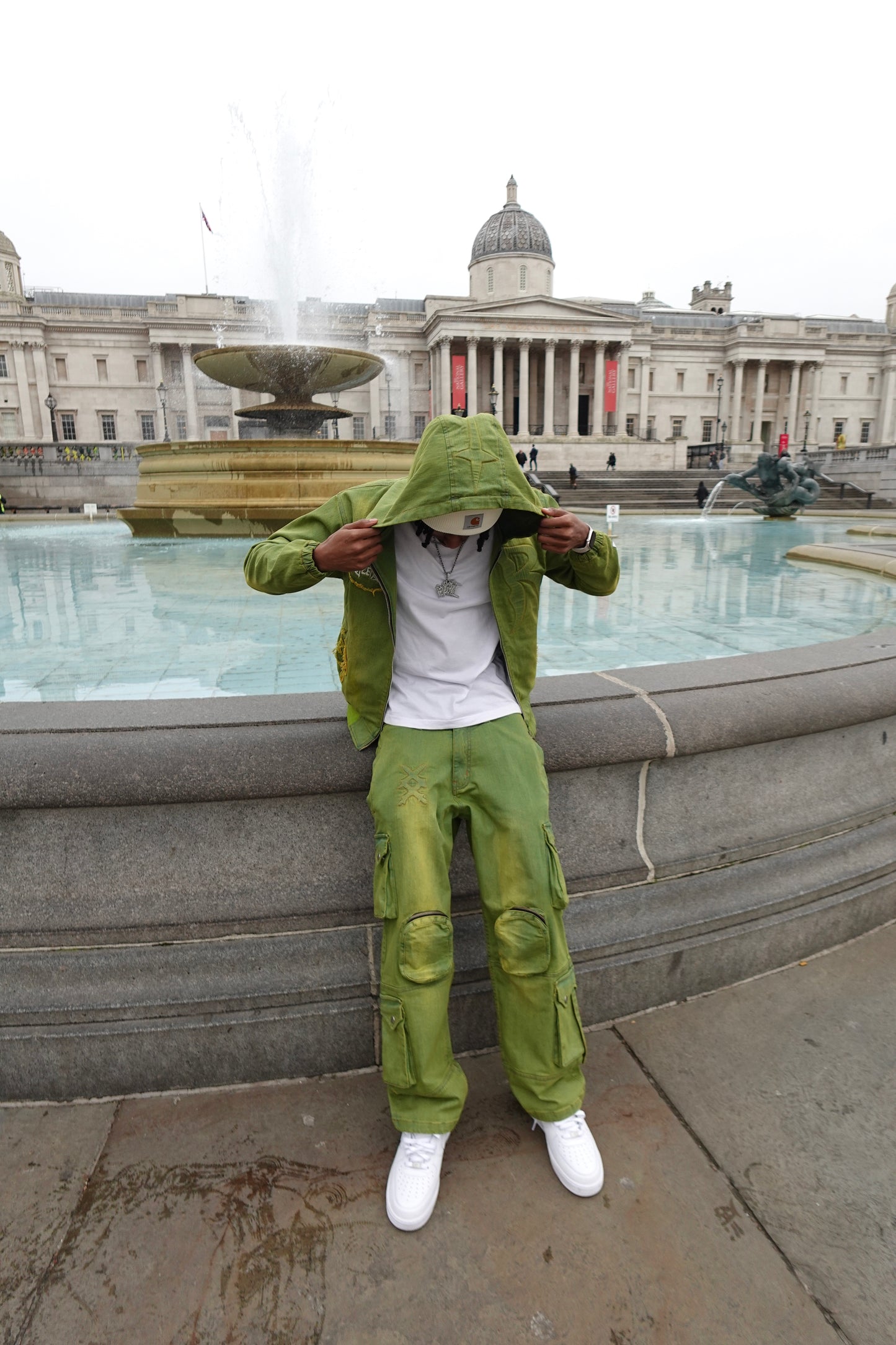 KEY LIME DENIM CARGO